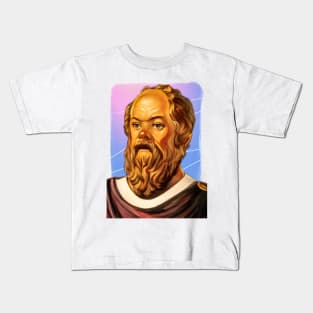 Ancient Philosopher Socrates illustration Kids T-Shirt